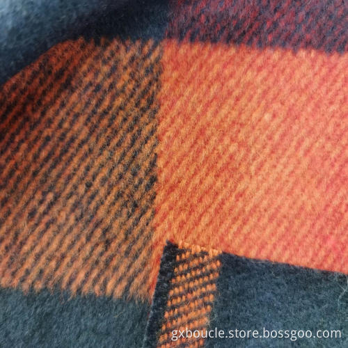 Woolen fashion Plaid  design brushing fabric
